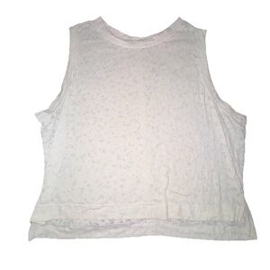 All In Motion Women's Cream Sheer Crop Active Tank Top Size XL Workout Gym Yoga